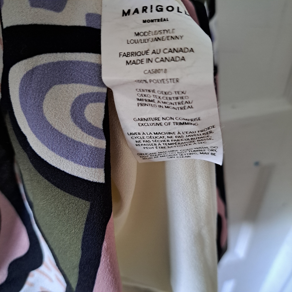 🇨🇦 Marigold Montréal Multicolor Abstract Art Dress • Short Sleeve • XS - Picture 8 of 11
